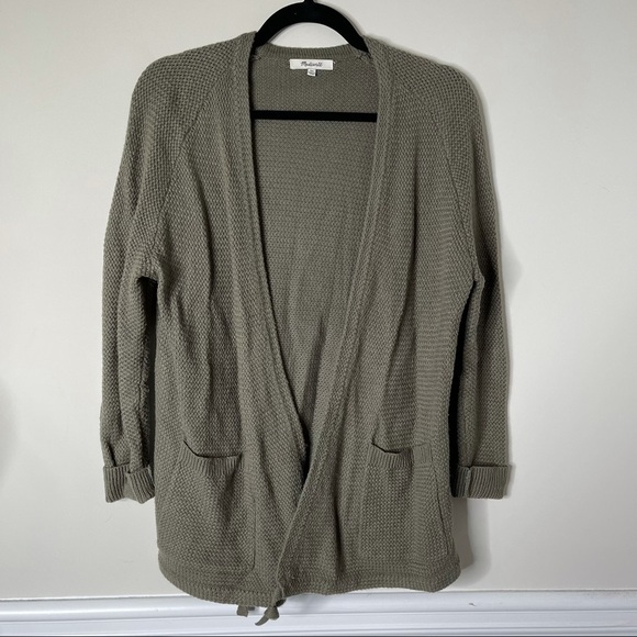 Madewell green textured palisades sweater cardigan size‎ XS - Picture 1 of 7